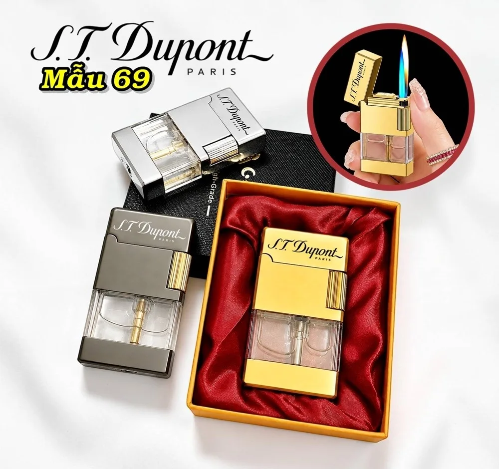 Bật lửa S.T. Dupont M-69 2 chế độ lửa gas lộ thiên, có hộp — ảnh sản phẩm 1
